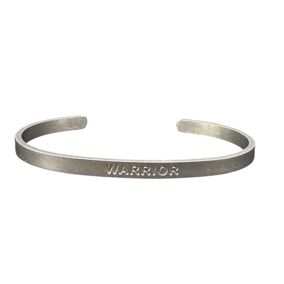 Mantraband Silver "Warrior" Inspirational Bracelet - Picture 1 of 3